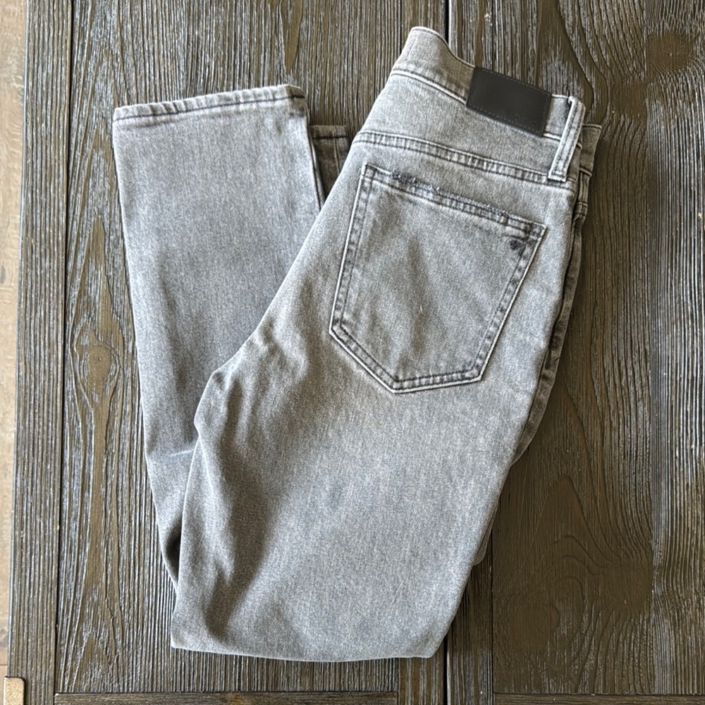 Madewell perfect vintage jeans, light black wash